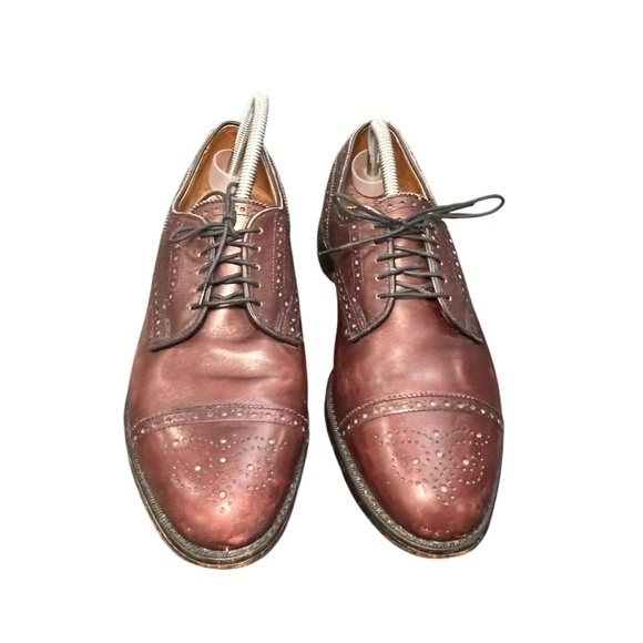 Allen Edmonds Sanford 5277 Burgundy Brown Cap Toe Oxford Dress Shoes Men's 9.5 D - Picture 10 of 14